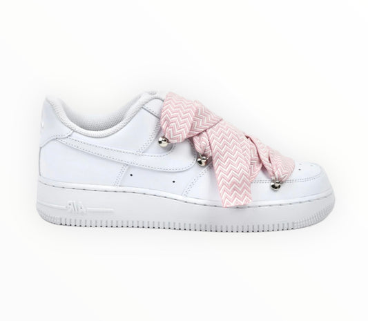 Air force 1’07 pink flat laces