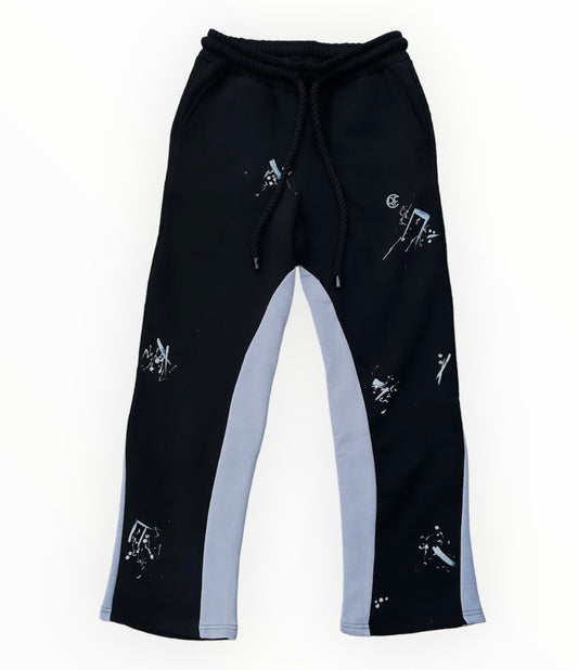 Rope Joggers with paint Black