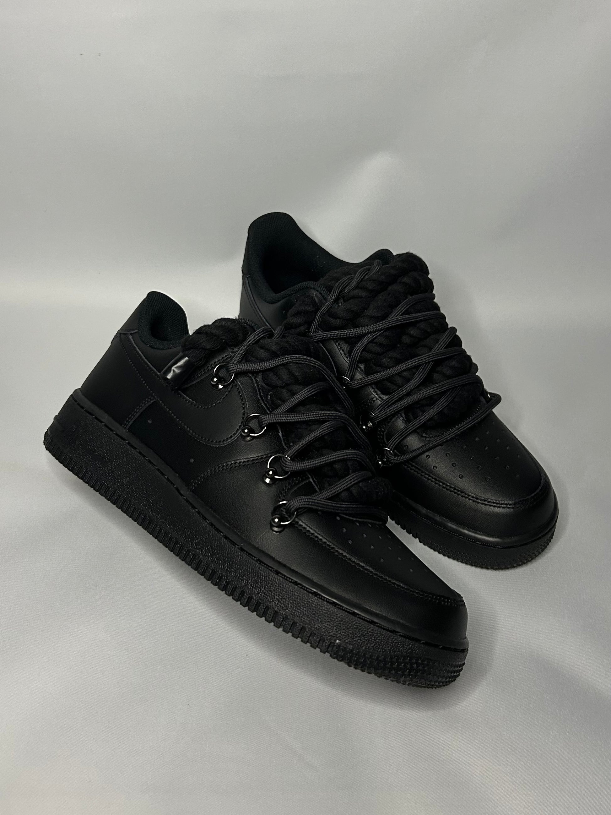 Double Laced Black Air Force 107 Cropeforces 0369