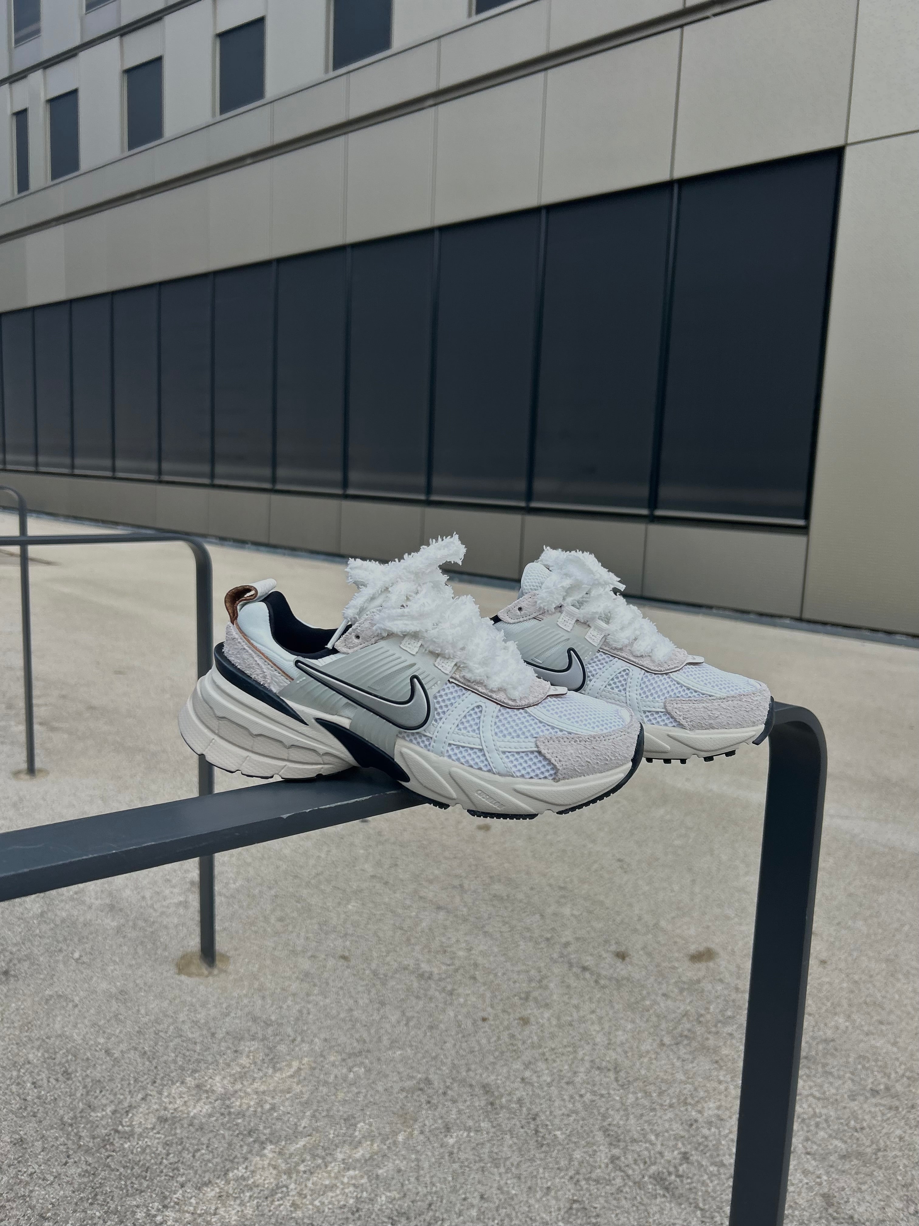 Nike V2K run fuzzy laces