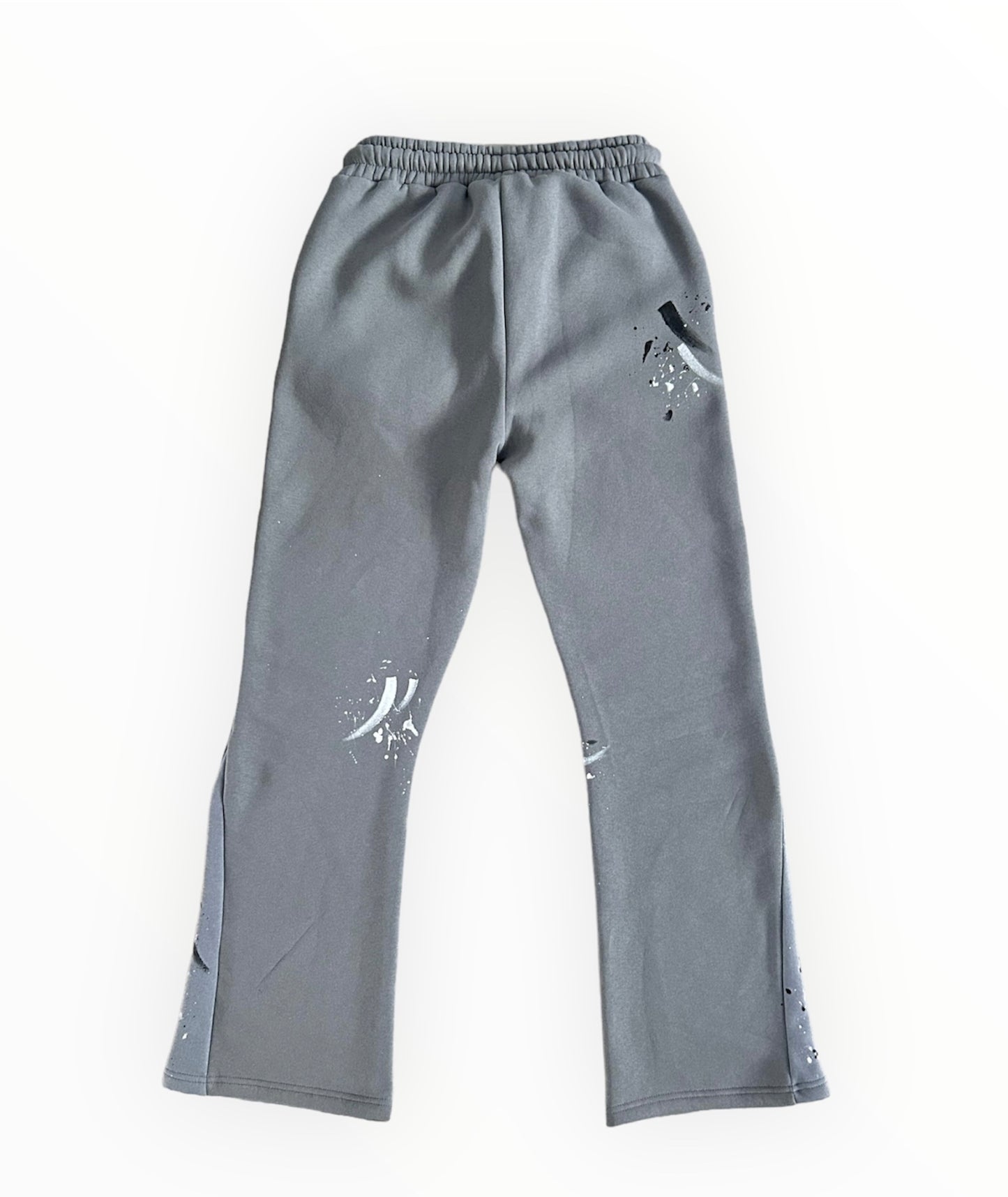 Grey Rope Joggers with Paint