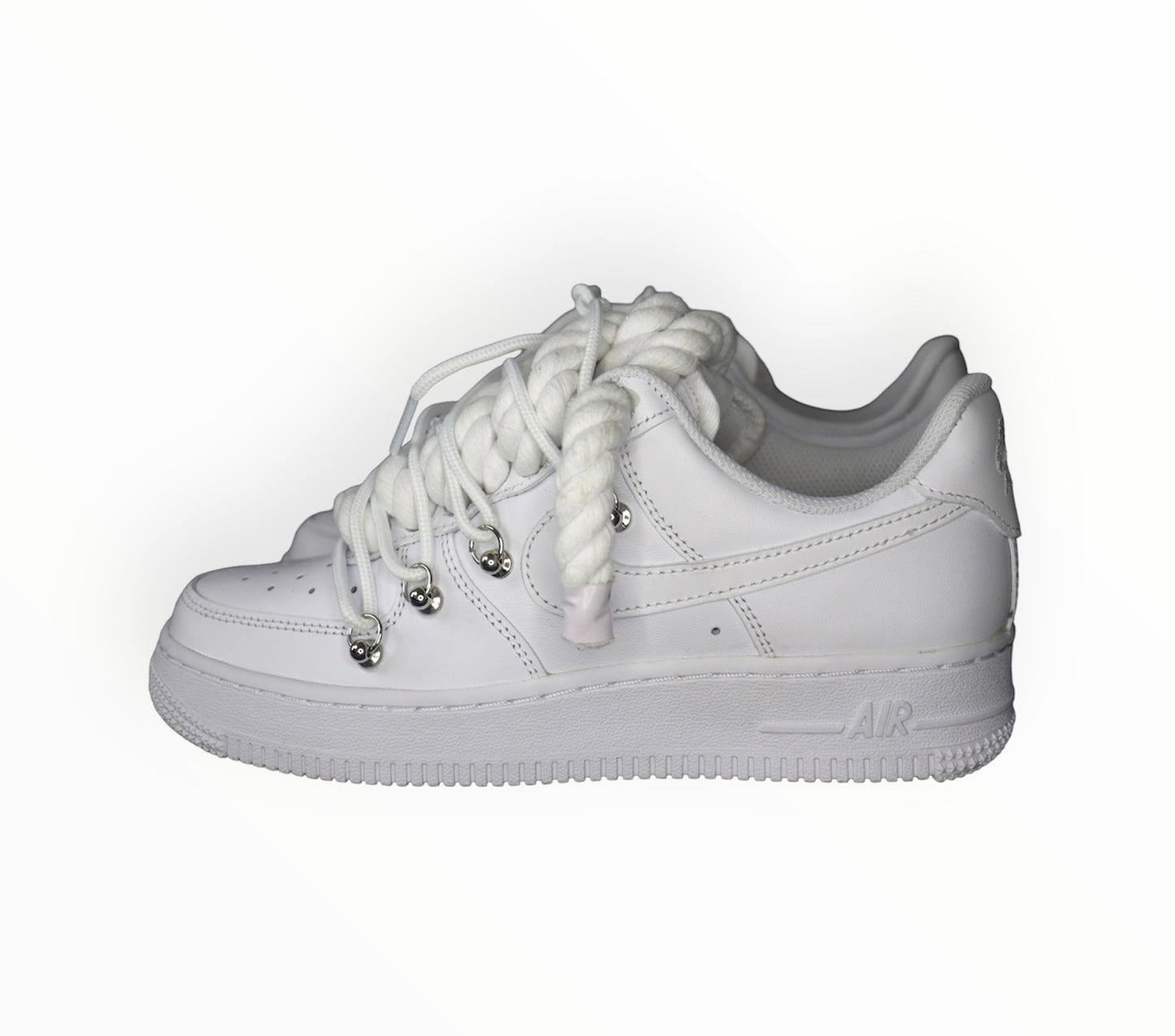 Double laced Air Force 1‘07 white