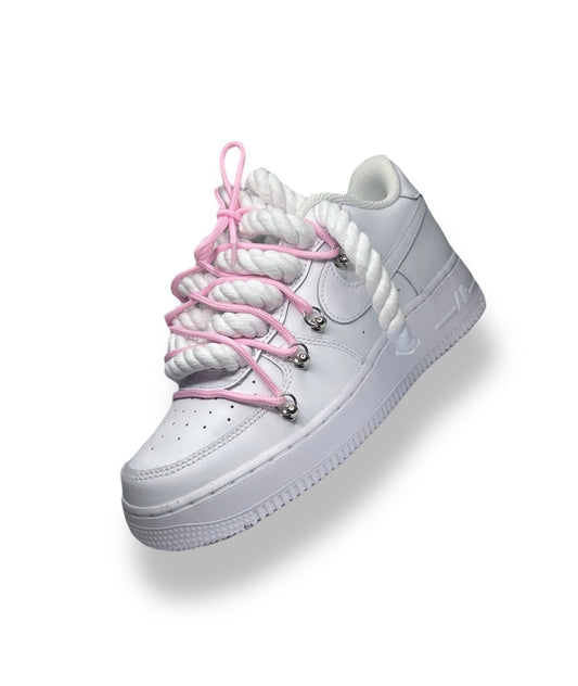 Double laced Air Force 1‘07 pink