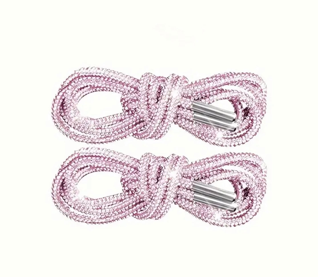 Pink Glitter laces