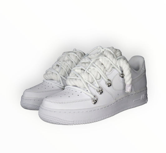 Double laced Air Force 1‘07 white