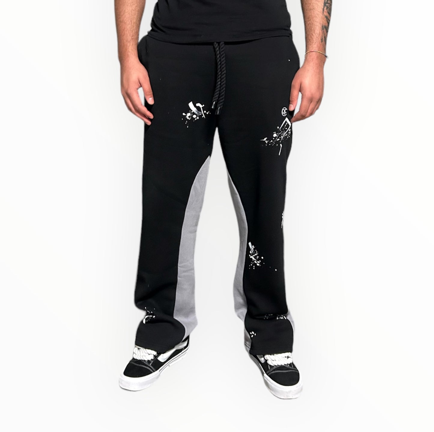 Rope Joggers with paint Black